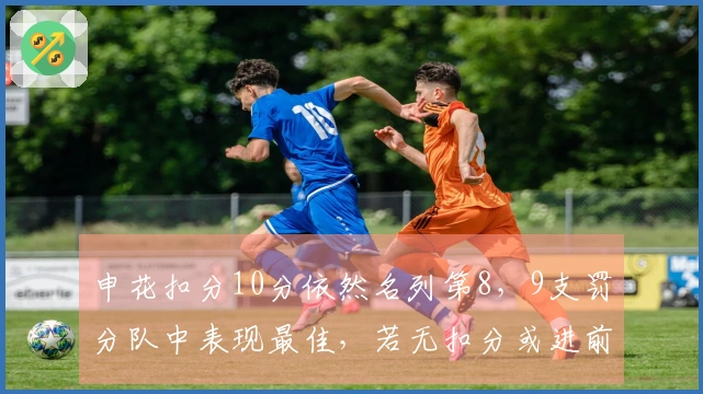 申花扣分10分依然名列第8，9支罚分队中表现最佳，若无扣分或进前两名